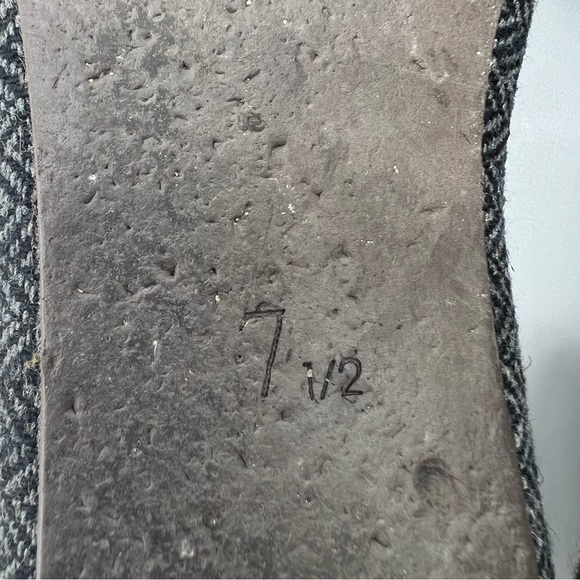 Charles Philip Shanghai Leather Tweed Herringbone Flats Black Tassel Size 7.5 - Picture 10 of 11